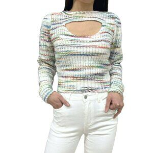 Central Park West Juliette Multicolor Cutout Sweater Sz Small NWT